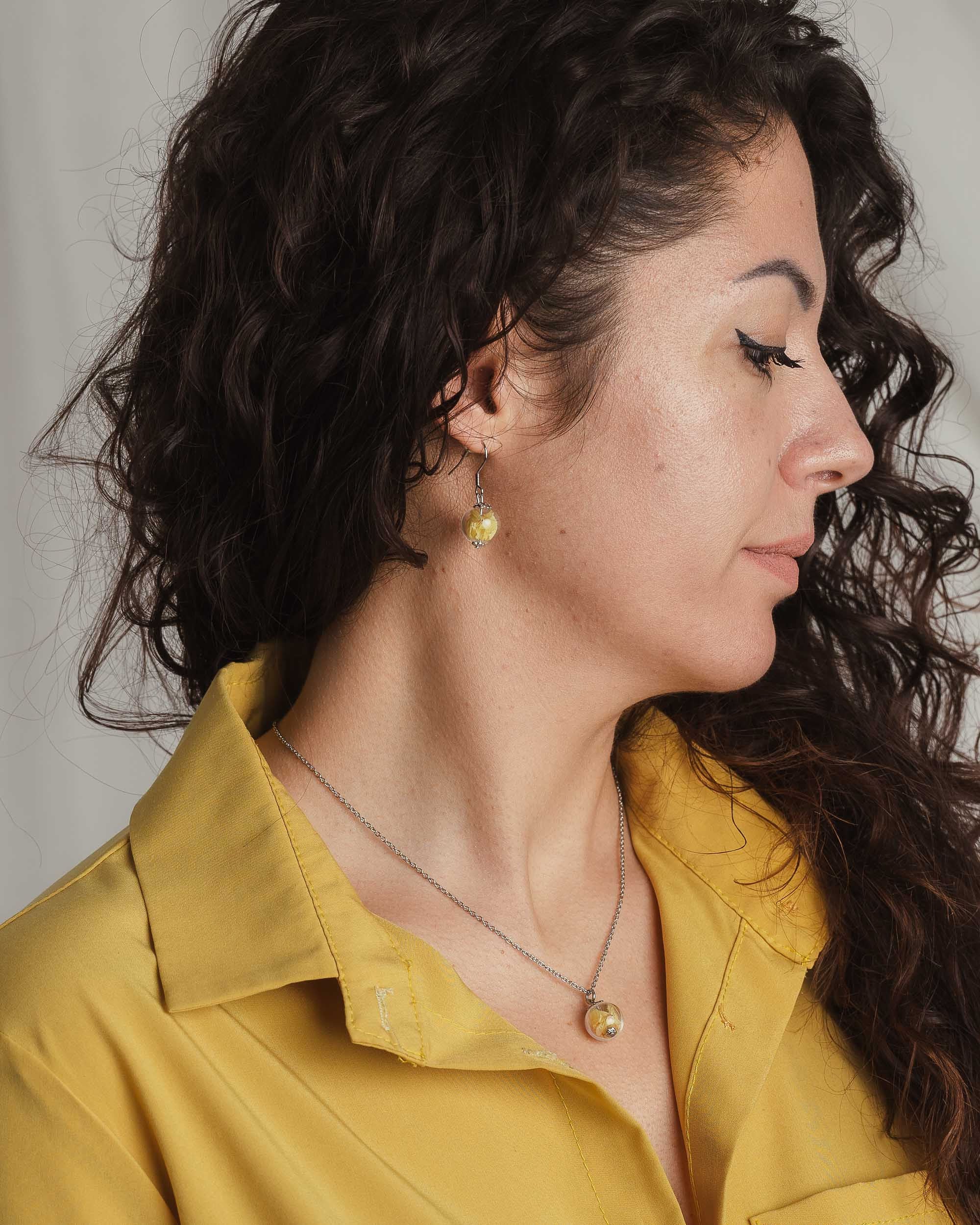 Drop earrings - Limonium