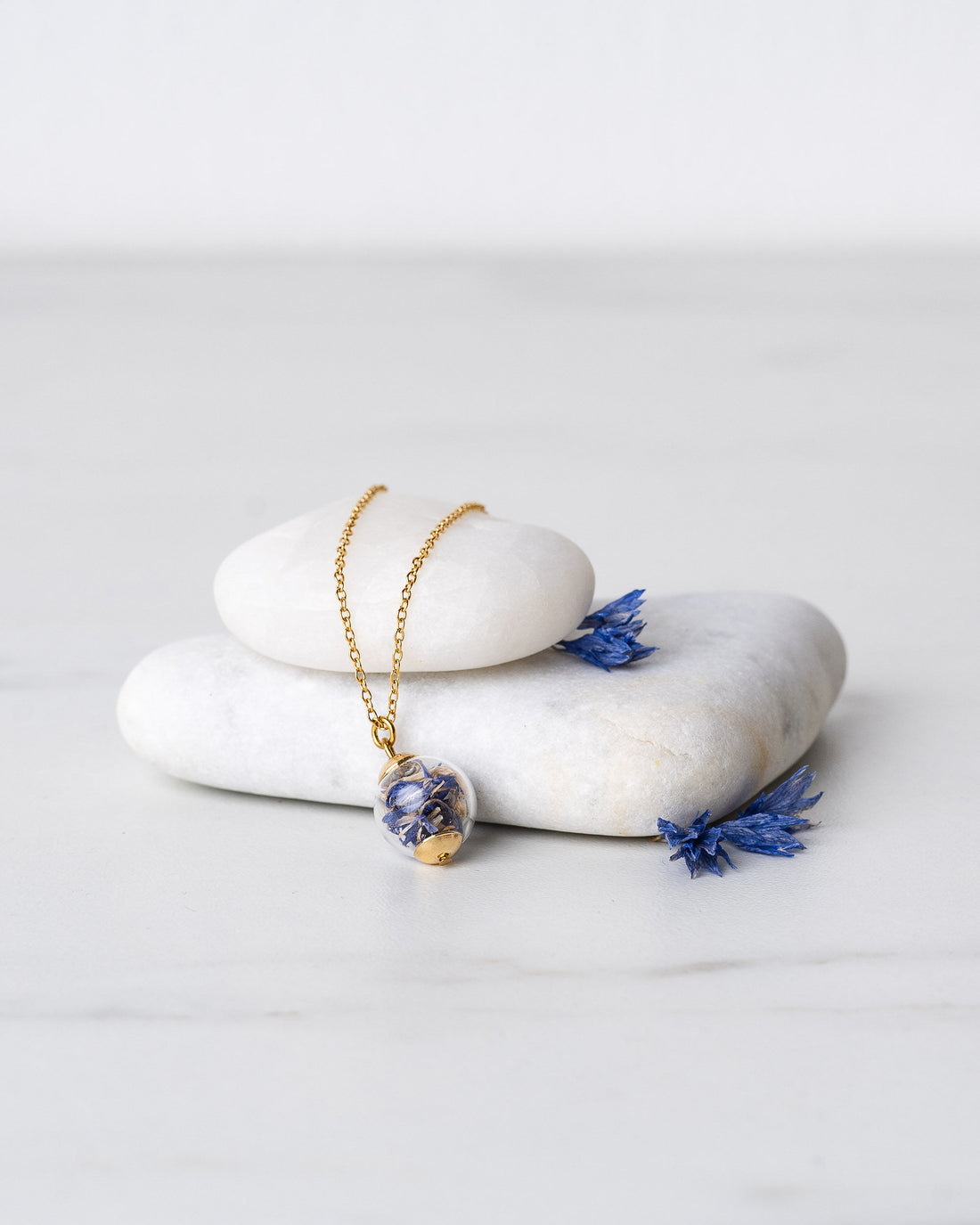 Golden Choker Necklace - Cornflower