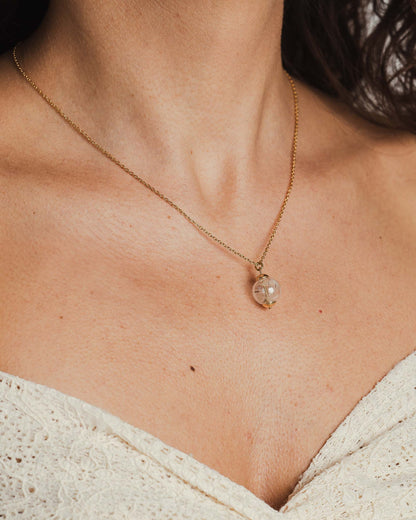 Golden Choker Necklace - Dandelion Seeds