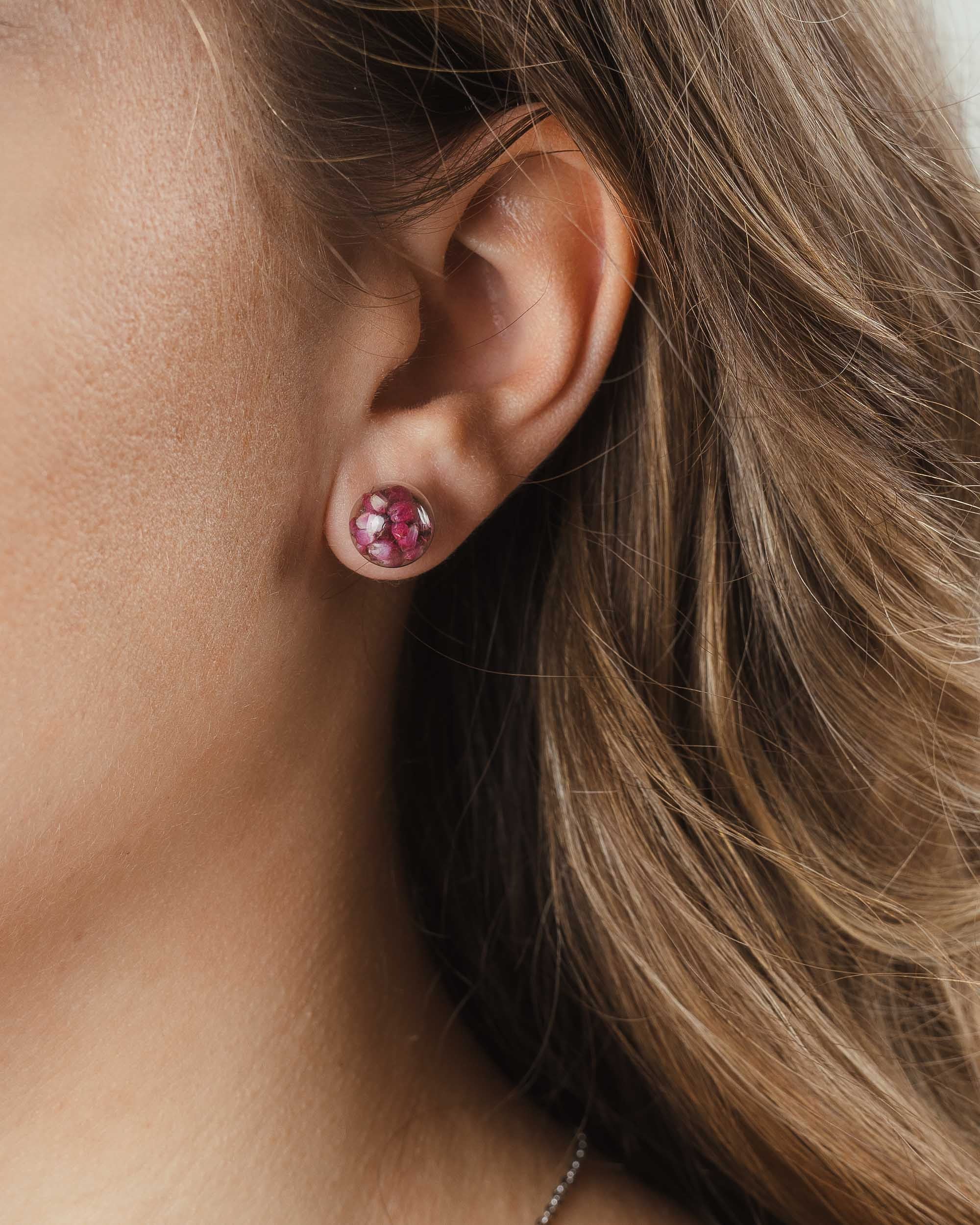 Stud Earrings - Heather