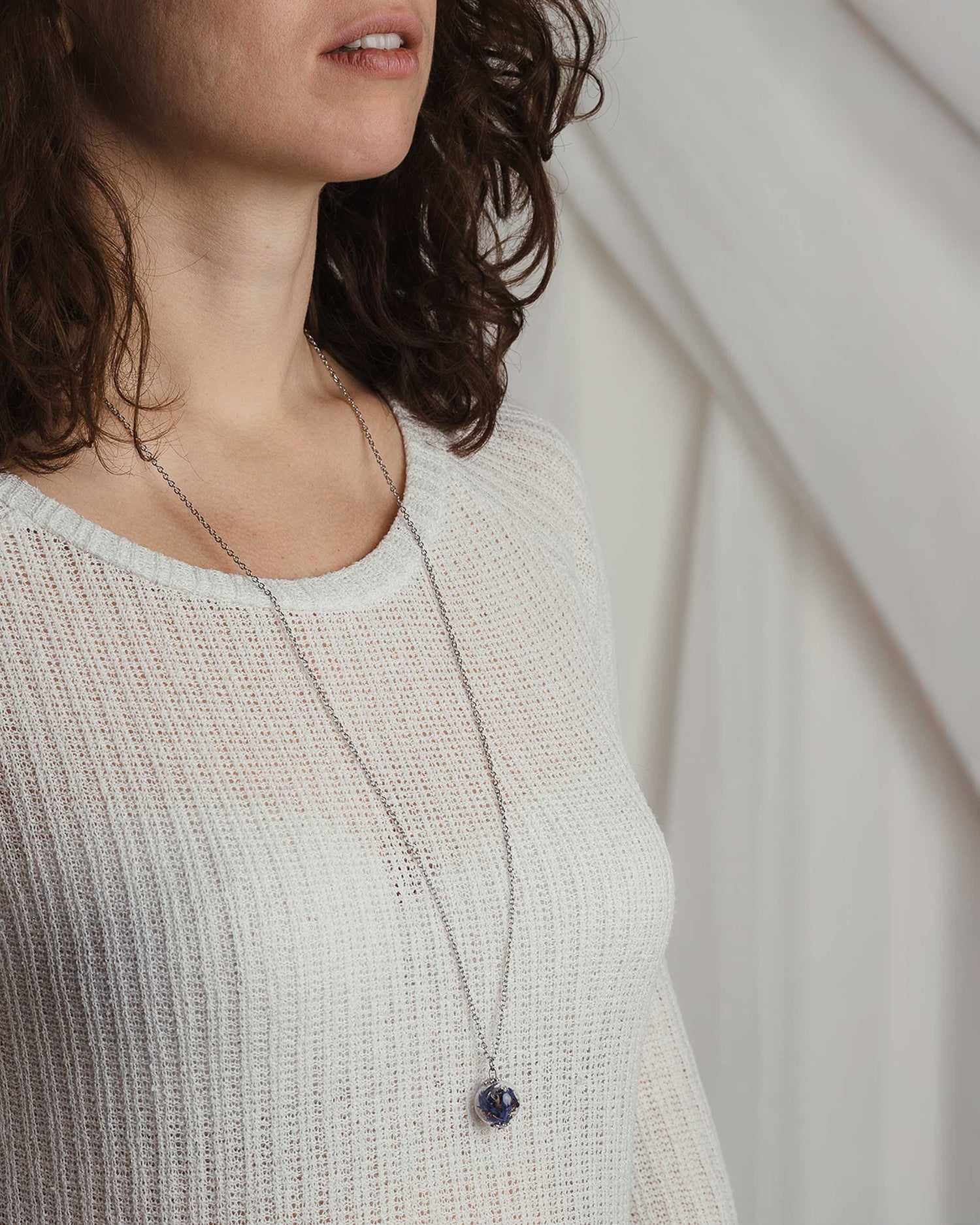 Long Necklace - Cornflower