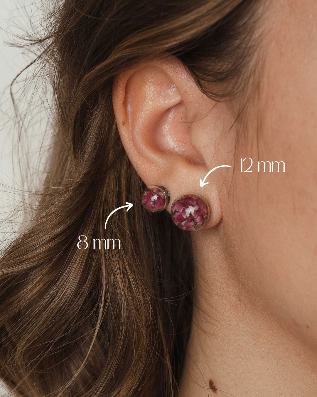 Stud Earrings - Heather