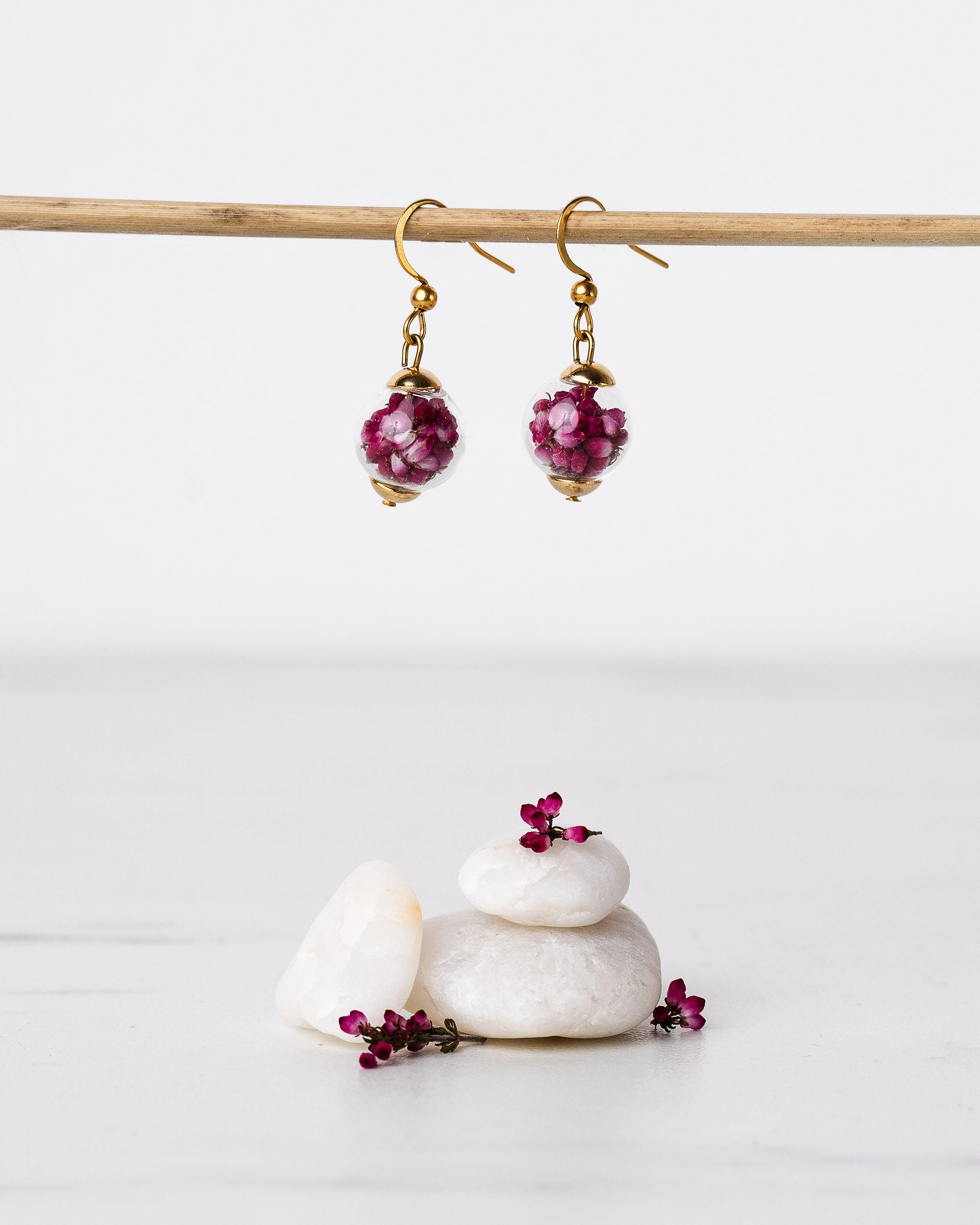 Golden Drop Earrings - Heather