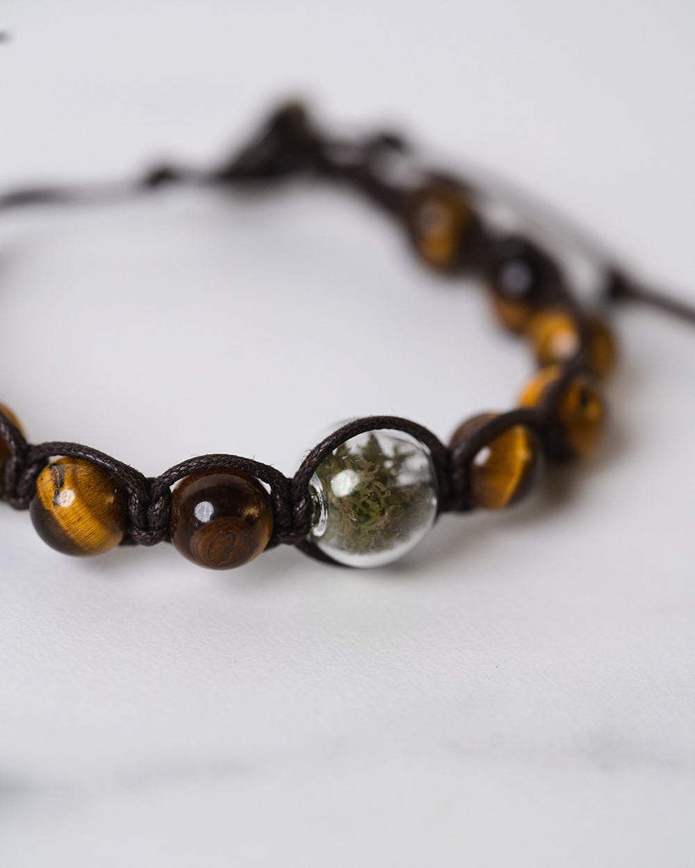 Tiger Eye Stone Bracelet - Lichen